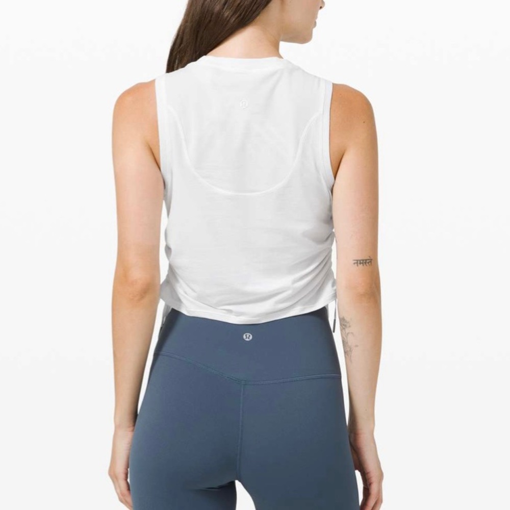 lululemon athletica White Drawstring Tank Top